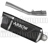 Auspuffendstück Ohne Katalysator Und Mit Geräuschzulassung Indy-Race Evo Aluminium Schwarz / Titanium Carbon - Arrow Special Parts Kompatibel Mit Honda Mt-10 (2022-2024)