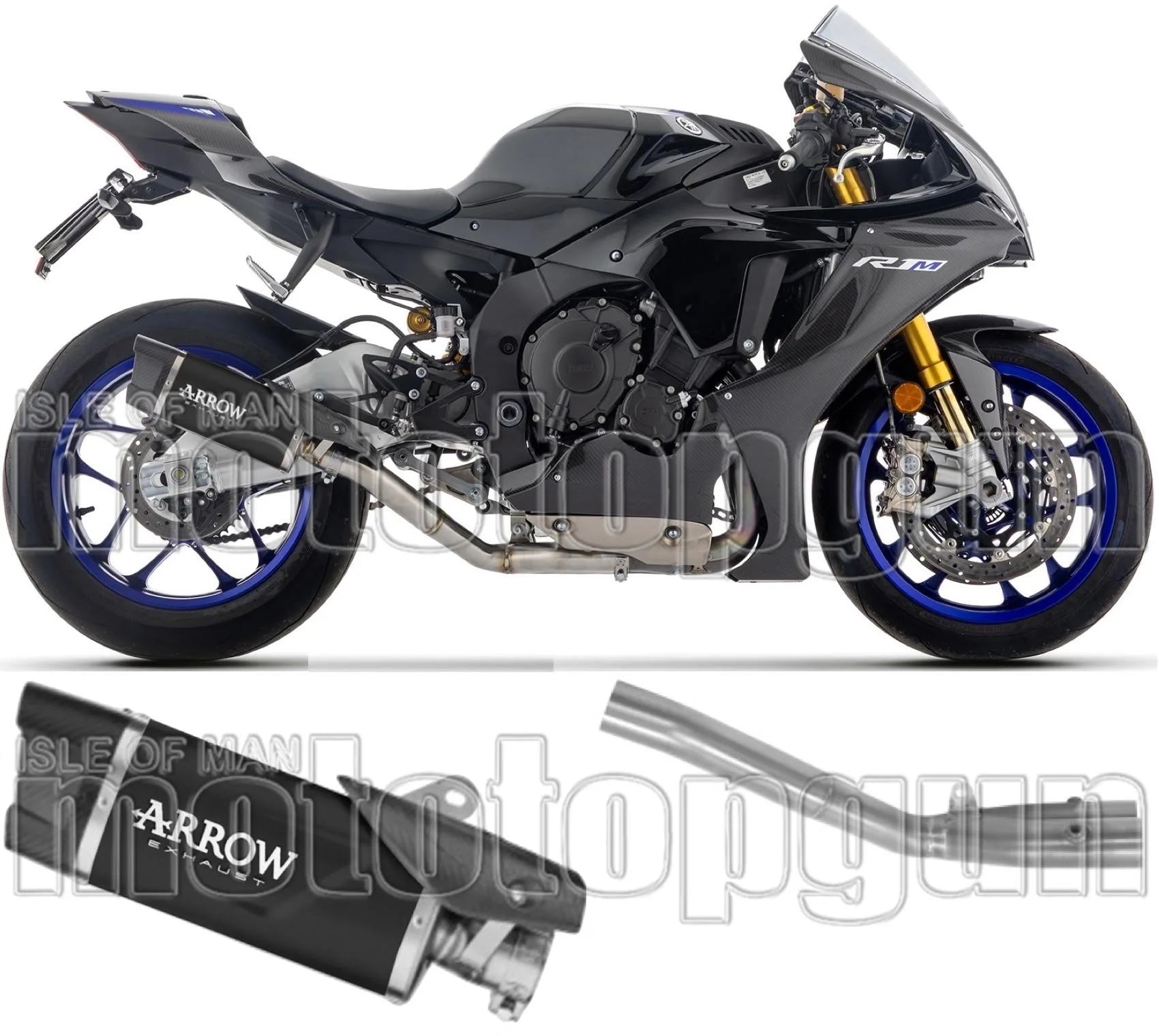 Auspuffendstück Mit Geräuschzulassung Indy-Race Evo Aluminium Schwarz Endkappe Carby - Arrow Special Parts Kompatibel Mit Yamaha Yzf-R1 1000 (2025)