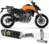 Auspuffendrohr Ohne Geräuschzulassung Race-Tech Aluminium Schwarz Endkappe Carby - Arrow Special Parts Kompatibel Mit Ktm 790 Duke (2025-2026)