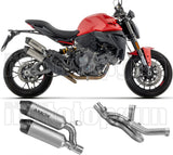 Non-Catalytic Exhaust Tip With Sound Certification Round Titanium Body And Carbon Cap - Arrow Special Parts Compatible With Ducati Monster 890 V2 (2026)