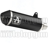 Katalysiertes Auspuffendstück Mit Geräuschzulassung Urban Aluminium Schwarz Edelstahl Schwarz - Arrow Special Parts Kompatibel Mit Piaggio Mp3 500 Lt (2017-2018)