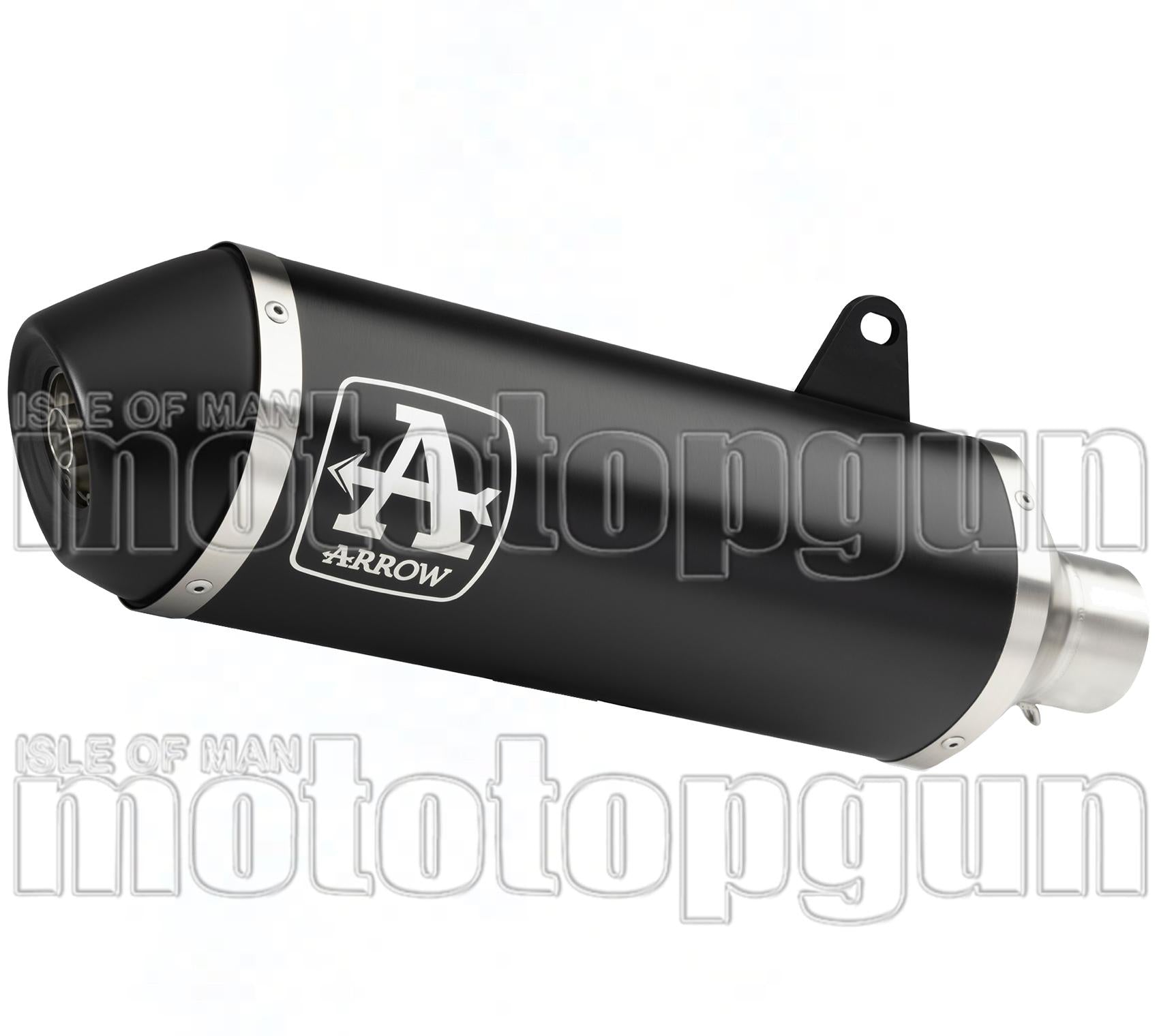 Non-Catalytic Exhaust Tip With Sound Certification Urban Black Aluminium Stainless Steel Black - Arrow Special Parts Compatible With Piaggio Mp3 500 Lt (2017-2018)