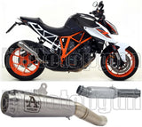 Katalysiertes Auspuffendstück Mit Geräuschzulassung Pro-Race Titan Titan - Arrow Special Parts Kompatibel Mit Ktm Duke 1290 (2017-2019)
