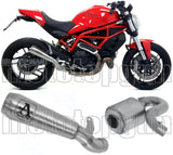Katalysiertes Auspuffendstück Mit Geräuschzulassung Pro-Race Nichrom Edelstahl - Arrow Special Parts Kompatibel Mit Ducati Monster 797 (2017-2018)