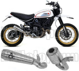 Katalysiertes Auspuffendstück Mit Geräuschzulassung Pro-Race Nichrom Edelstahl - Arrow Special Parts Kompatibel Mit Ducati Scrambler 800 Desert Sled (2017-2020)