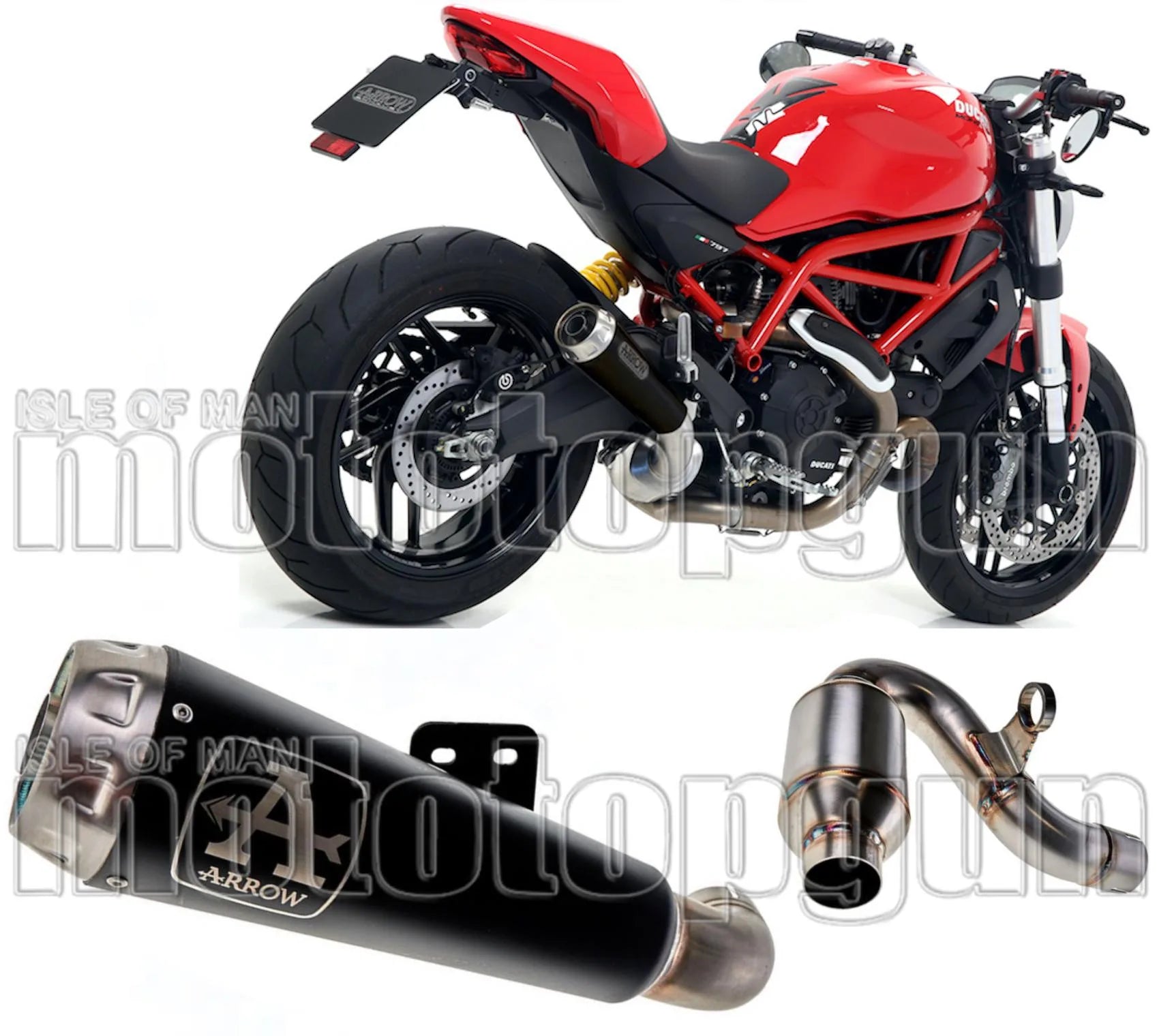 Katalysiertes Auspuffendstück Mit Geräuschzulassung Pro-Race Nichrom Schwarz Edelstahl - Arrow Special Parts Kompatibel Mit Ducati Scrambler 800 (2017-2020)