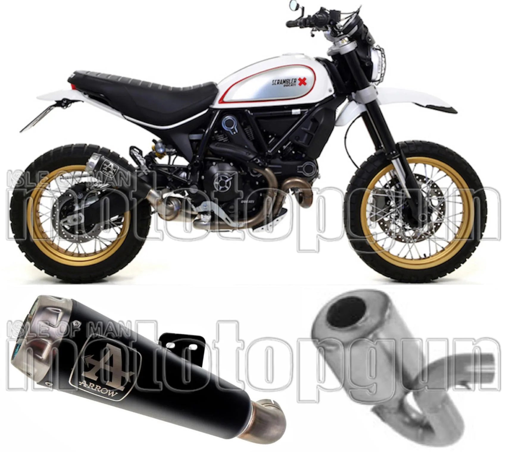 Katalysiertes Auspuffendstück Mit Geräuschzulassung Pro-Race Nichrom Schwarz Edelstahl - Arrow Special Parts Kompatibel Mit Ducati Scrambler 800 Desert Sled (2017-2020)