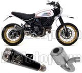 Katalysiertes Auspuffendstück Mit Geräuschzulassung Pro-Race Nichrom Schwarz Edelstahl - Arrow Special Parts Kompatibel Mit Ducati Scrambler 800 Desert Sled (2017-2020)