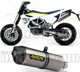 Catalytic Exhaust Tip With Sound Certification Race-Tech Aluminium Carbon - Arrow Special Parts Compatible With Husqvarna 701 Supermoto (2017-2020)