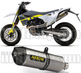 Catalytic Exhaust Tip With Sound Certification Race-Tech Aluminium Carbon - Arrow Special Parts Compatible With Husqvarna 701 Enduro (2021-2024)