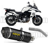 Katalysiertes Auspuffendstück Mit Geräuschzulassung Race-Tech Aluminium Schwarz Carbon - Arrow Special Parts Kompatibel Mit Benelli Trk 502 (2017-2020)