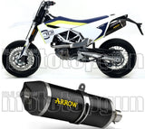 Katalysiertes Auspuffendstück Mit Geräuschzulassung Race-Tech Aluminium Schwarz Carbon - Arrow Special Parts Kompatibel Mit Husqvarna 701 Enduro (2017-2020)