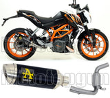 Katalysiertes Auspuffendstück Mit Geräuschzulassung Thunder Aluminium Schwarz Edelstahl - Arrow Special Parts Kompatibel Mit Ktm 390 Duke (2013-2016)