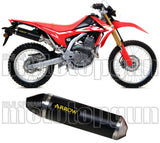 Katalysiertes Auspuffendstück Mit Geräuschzulassung Thunder Aluminium Schwarz Carbon - Arrow Special Parts Kompatibel Mit Honda Crf 300 L (2021-2024)