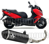 Katalysiertes Auspuffendstück Mit Geräuschzulassung Urban Aluminium Schwarz Edelstahl Schwarz - Arrow Special Parts Kompatibel Mit Kymco X-Town 300 (2017-2020)