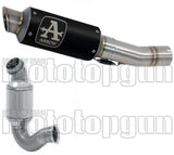 Non-Catalytic Exhaust Tip With Sound Certification Gp2 Gp-2 Black Nichrom Stainless Steel - Arrow Special Parts Compatible With Ktm 890 Duke R (2020-2023)