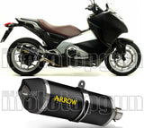 Auspuffendstück Ohne Katalysator Und Mit Geräuschzulassung Race-Tech Aluminium Schwarz Carbon - Arrow Special Parts Kompatibel Mit Honda Integra 700 (2012-2013)