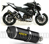 Auspuffendstück Mit Geräuschzulassung Race-Tech Aluminium Schwarz Carbon - Arrow Special Parts Kompatibel Mit Kawasaki Z 800 E (2013-2016)