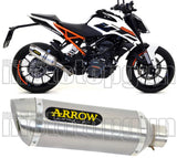 Auspuffendstück Ohne Katalysator Und Mit Geräuschzulassung Thunder Aluminium Edelstahl - Arrow Special Parts Kompatibel Mit Ktm 390 Duke (2017-2020)