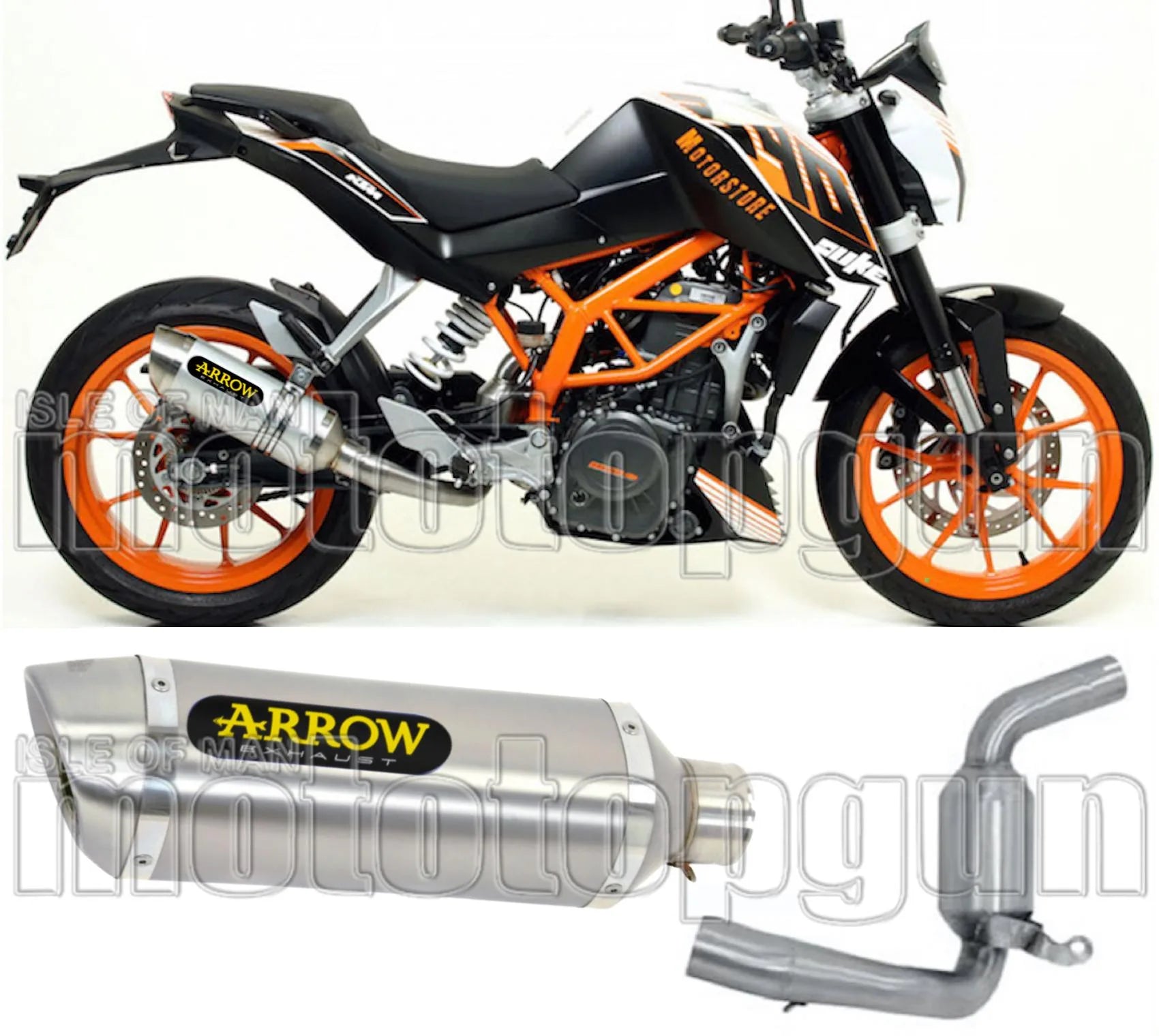 Auspuffendstück Ohne Katalysator Und Mit Geräuschzulassung Thunder Aluminium Edelstahl - Arrow Special Parts Kompatibel Mit Ktm 390 Duke (2013-2016)