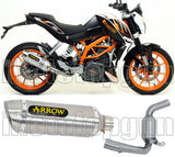 Auspuffendstück Ohne Katalysator Und Mit Geräuschzulassung Thunder Aluminium Edelstahl - Arrow Special Parts Kompatibel Mit Ktm 390 Duke (2013-2016)