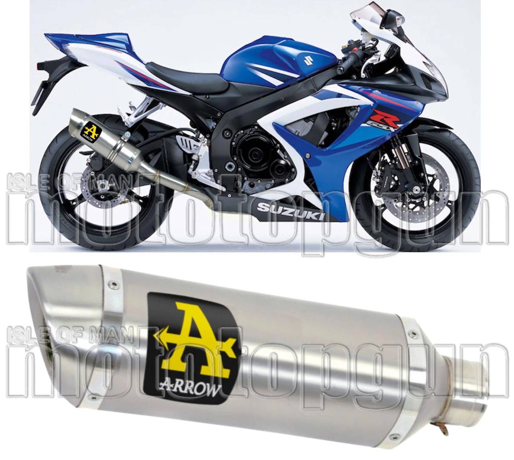 Auspuffendstück Mit Geräuschzulassung Thunder Aluminium Edelstahl - Arrow Special Parts Kompatibel Mit Suzuki Gsx-R 600 Ie (2006-2007)