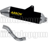 Non-Catalytic Exhaust Tip With Sound Certification Thunder Black Aluminium Stainless Steel - Arrow Special Parts Compatible With Honda Crf 300 L (2021-2024)