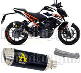 Auspuffendstück Ohne Katalysator Und Mit Geräuschzulassung Thunder Aluminium Schwarz Edelstahl - Arrow Special Parts Kompatibel Mit Ktm 390 Duke (2017-2020)