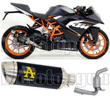 Auspuffendstück Ohne Katalysator Und Mit Geräuschzulassung Thunder Aluminium Schwarz Edelstahl - Arrow Special Parts Kompatibel Mit Ktm Rc 125 (2015-2016)