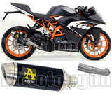 Auspuffendstück Ohne Katalysator Und Mit Geräuschzulassung Thunder Aluminium Schwarz Edelstahl - Arrow Special Parts Kompatibel Mit Ktm Rc 125 (2017-2020)