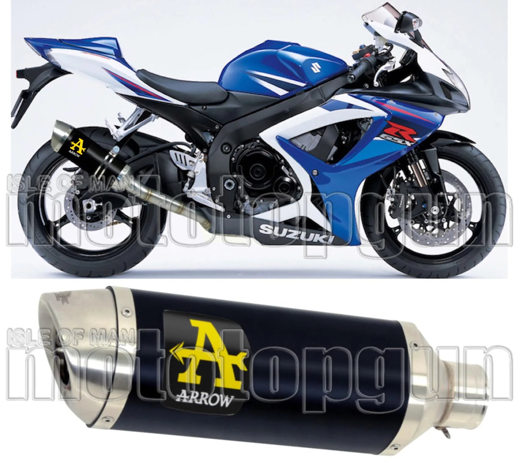 Auspuffendstück Mit Geräuschzulassung Thunder Aluminium Schwarz Edelstahl - Arrow Special Parts Kompatibel Mit Suzuki Gsx-R 600 Ie (2006-2007)