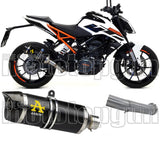 Auspuffendstück Mit Geräuschzulassung Thunder Aluminium Schwarz Carbon - Arrow Special Parts Kompatibel Mit Ktm 125 Duke (2017-2020)