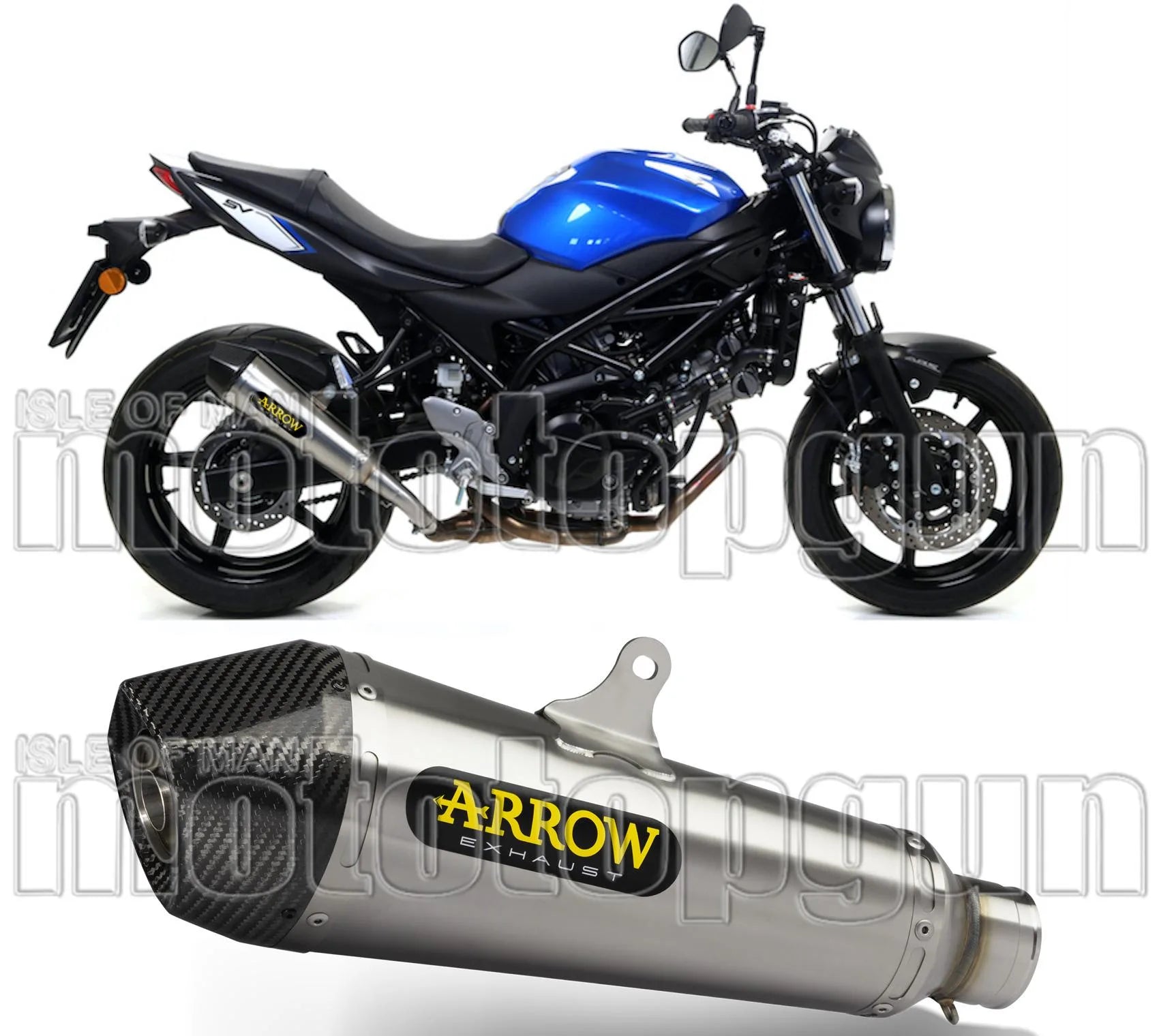 Auspuffendstück Mit Geräuschzulassung X-Kone Nichrom Carbon - Arrow Special Parts Kompatibel Mit Suzuki Sv 650 (2016-2024)