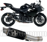 Auspuffendstück Mit Geräuschzulassung Gp2 Gp-2 Nichrom Schwarz Edelstahl - Arrow Special Parts Kompatibel Mit Kawasaki Z 400 (2019-2020)