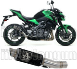 Auspuffendstück Mit Geräuschzulassung Gp2 Gp-2 Nichrom Schwarz Edelstahl - Arrow Special Parts Kompatibel Mit Kawasaki Z 900 E (2017-2019)