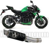 Auspuffendstück Mit Geräuschzulassung Gp2 Gp-2 Nichrom Schwarz Edelstahl - Arrow Special Parts Kompatibel Mit Kawasaki Z 900 (2020-2024)