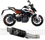 Auspuffendstück Mit Geräuschzulassung Gp2 Gp-2 Nichrom Schwarz Edelstahl - Arrow Special Parts Kompatibel Mit Ktm 390 Duke (2017-2020)