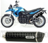 Auspuffendstück Mit Geräuschzulassung Maxi Race-Tech Aluminium Schwarz Carbon - Arrow Special Parts Kompatibel Mit Bmw F 650 Gs (2008-2012)