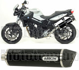 Auspuffendstück Mit Geräuschzulassung Maxi Race-Tech Aluminium Schwarz Carbon - Arrow Special Parts Kompatibel Mit Bmw F 800 R (2009-2016)
