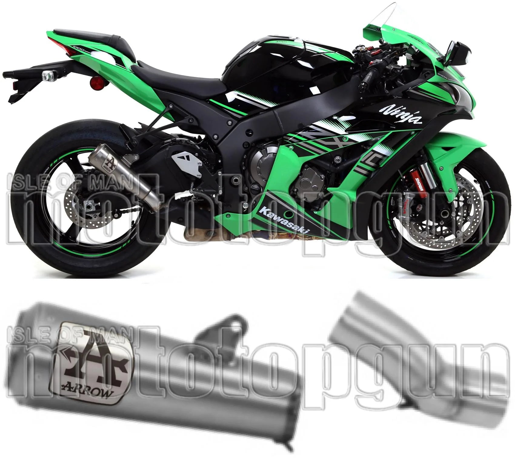 Auspuffendstück Mit Geräuschzulassung Pro-Race Titan Titan - Arrow Special Parts Kompatibel Mit Kawasaki Zx-10R (2016-2019)