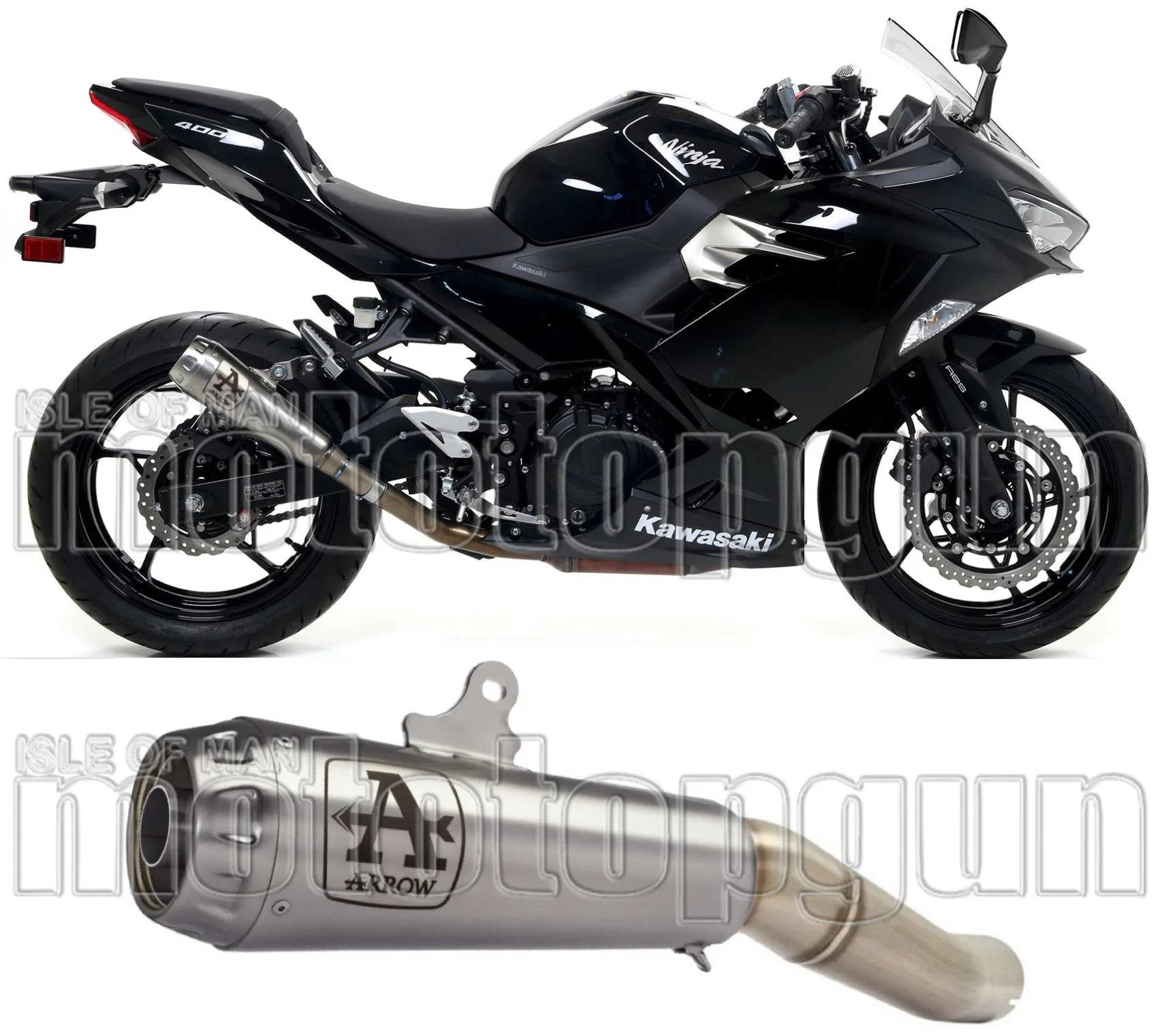 Auspuffendstück Mit Geräuschzulassung Pro-Race Nichrom Edelstahl - Arrow Special Parts Kompatibel Mit Kawasaki Ninja 400 (2018-2021)