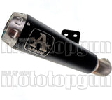 Auspuffendstück Mit Geräuschzulassung Pro-Race Nichrom Schwarz Edelstahl - Arrow Special Parts Kompatibel Mit Brixton Bx 125 X (2019-2020)
