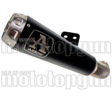 Auspuffendstück Mit Geräuschzulassung Pro-Race Nichrom Schwarz Edelstahl - Arrow Special Parts Kompatibel Mit Kawasaki Z 900 (2020-2024)