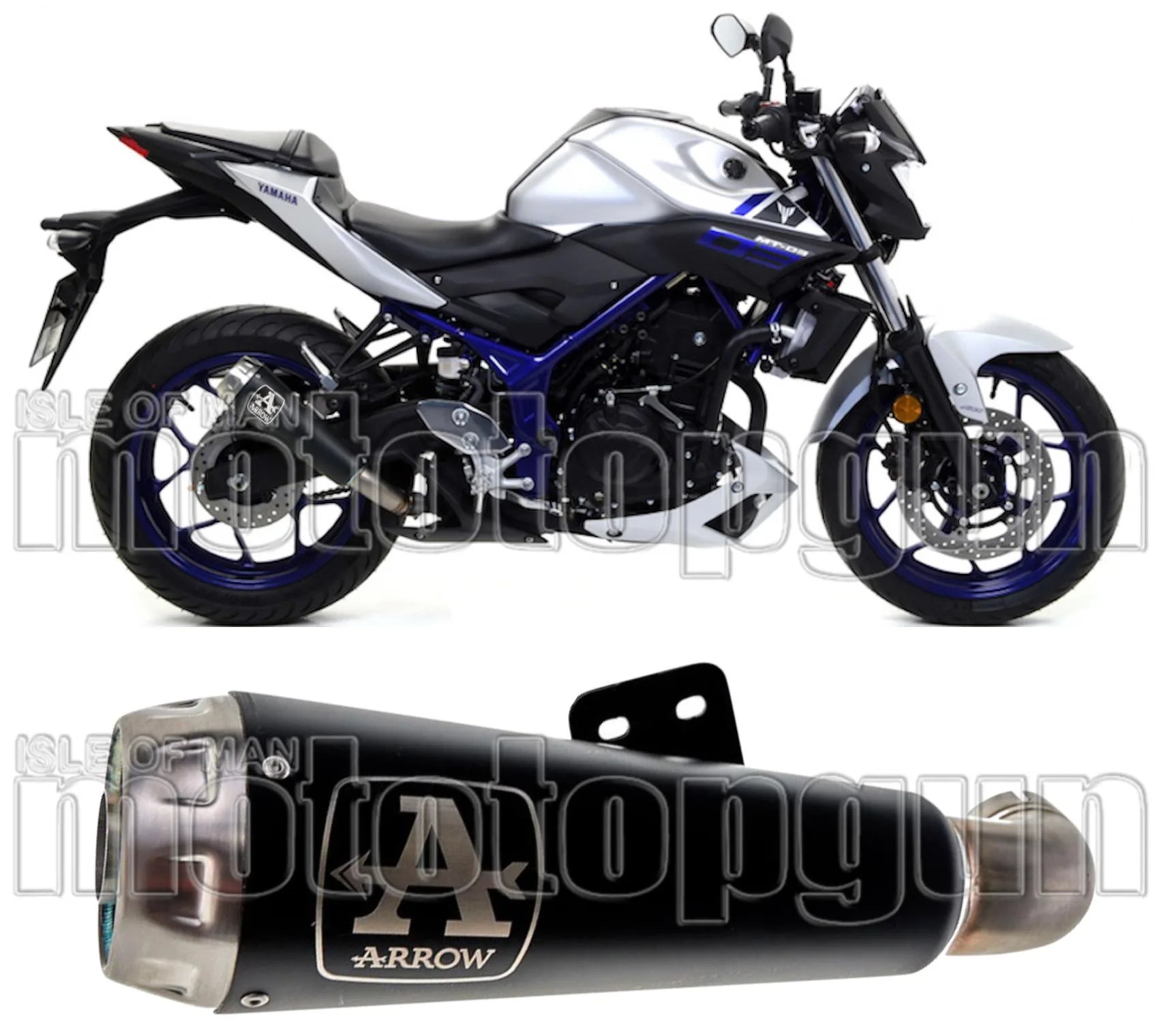Auspuffendstück Mit Geräuschzulassung Pro-Race Nichrom Schwarz Edelstahl - Arrow Special Parts Kompatibel Mit Yamaha Mt-03 (2016-2017)
