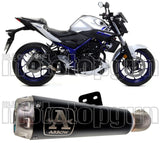 Auspuffendstück Mit Geräuschzulassung Pro-Race Nichrom Schwarz Edelstahl - Arrow Special Parts Kompatibel Mit Yamaha Mt-03 (2016-2017)