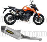 Exhaust Tip With Noise Certification Race-Tech Titanium Carbon - Arrow Special Parts Compatible With Ktm 890 Duke R (2020-2023)