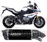 Auspuffendstück Mit Geräuschzulassung Race-Tech Aluminium Schwarz Carbon - Arrow Special Parts Kompatibel Mit Bmw S 1000 Xr (2015-2019)