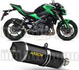 Auspuffendstück Mit Geräuschzulassung Race-Tech Aluminium Schwarz Carbon - Arrow Special Parts Kompatibel Mit Kawasaki Z 900 A2 (2019-2024)