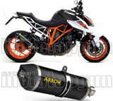 Auspuffendstück Mit Geräuschzulassung Race-Tech Aluminium Schwarz Carbon - Arrow Special Parts Kompatibel Mit Ktm 1290 Superduke Gt (2017-2021)