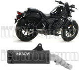 Auspuffendstück Mit Geräuschzulassung Rebel Aluminium Schwarz Aluminium Schwarz - Arrow Special Parts Kompatibel Mit Honda Cmx 500 Rebel (2017-2024)